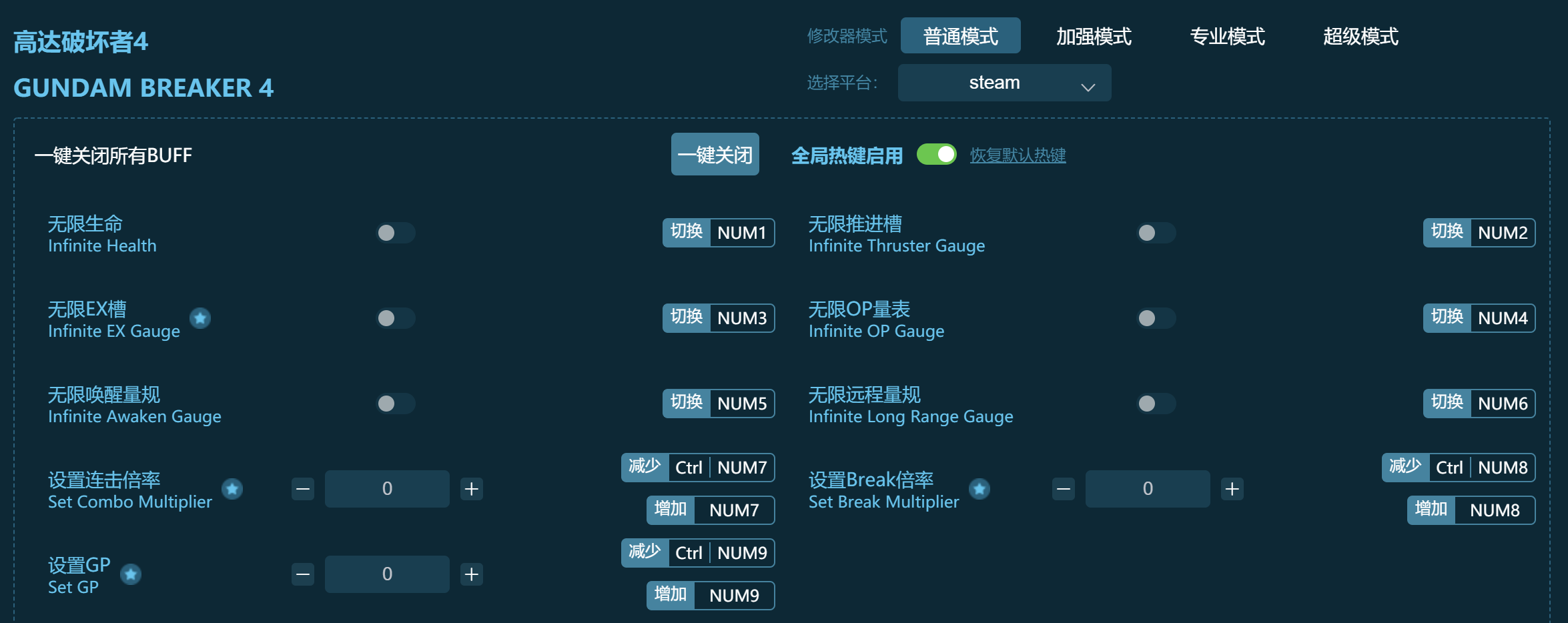 高达破坏者4修改器下载